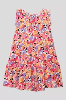 Платье с цветочным принтом и оборками IDO