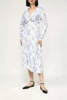 Платье с декоративным узлом на груди и принтом SABRINA SCALA