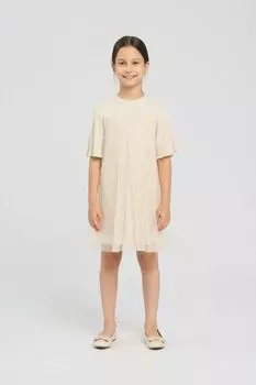 Платье с двойной юбкой из сетки с вышивкой Choupette