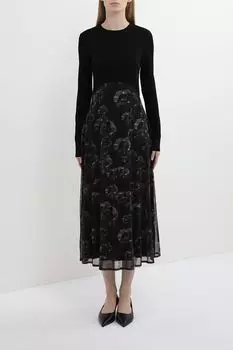 Платье с двойной юбкой из сетки и принтом M. Christian Lacroix Desigual