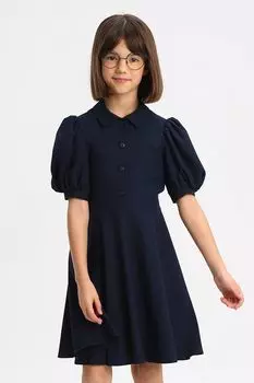 Платье с короткими объемными рукавами SMENA