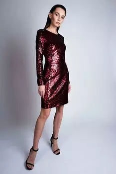 Платье с металлизированной отделкой Paola Ray