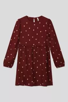 Платье с оборкой на талии и принтом PEPE JEANS