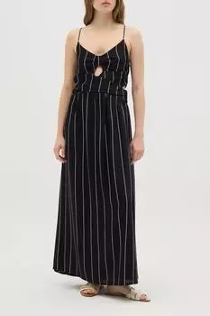 Платье с открытыми плечами в полоску OVS