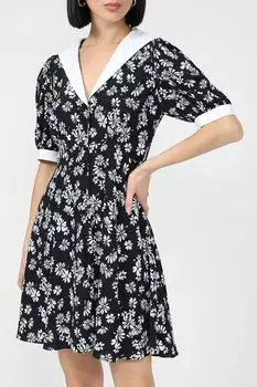 Платье с отложным воротником и принтом BELUCCI