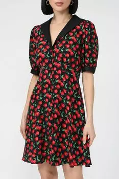 Платье с отложным воротником и принтом BELUCCI