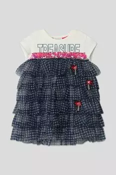 Платье с пайетками и юбкой из оборок Choupette