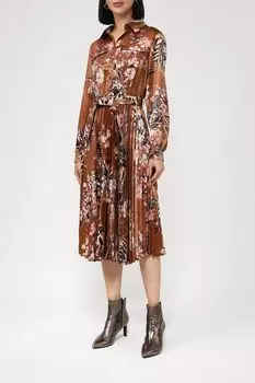 Платье с плиссированной юбкой и цветочным принтом Auranna