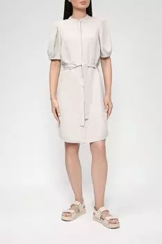 Платье с поясом из льна и вискозы OVS