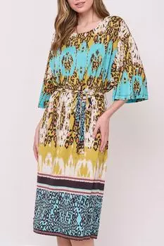 Платье с принтом на поясе Franco Vello