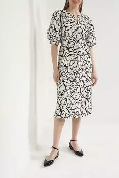 Платье с пышными рукавами и принтом Taifun