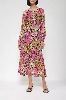 Платье с расклешенной юбкой и цветочным принтом Emme Marella
