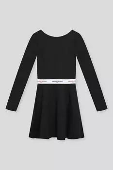 Платье с расклешенной юбкой и логотипом на поясе Tommy Jeans