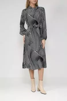 Платье с расклешенной юбкой и принтом Perspective