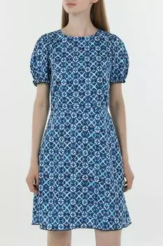 Платье с рукавами фонарики и принтом OVS