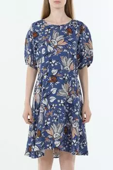 Платье с рукавом фонарик и принтом OVS