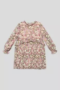 Платье с рюшами и цветочным принтом Mayoral