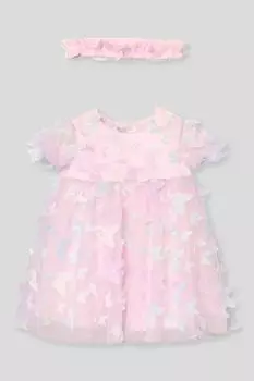 Платье с юбкой из сетки с декором Choupette