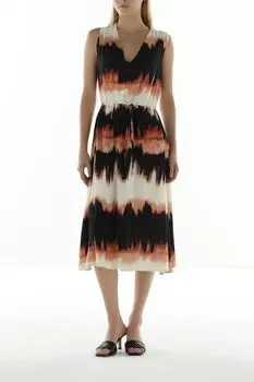 Платье с V-вырезом без рукавов с принтом Taifun