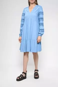 Платье с V вырезом и кружевными вставками Marc Aurel