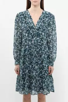 Платье с v-вырезом и принтом BOSS