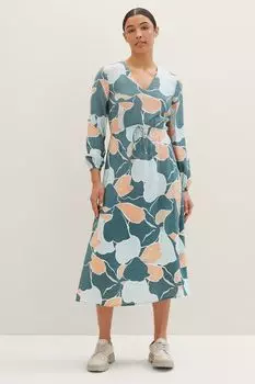 Платье с V-вырезом на кулиске TOM TAILOR