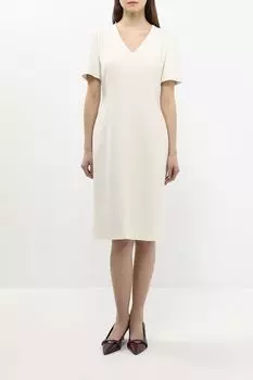 Платье с v-вырезом приталенное BOSS