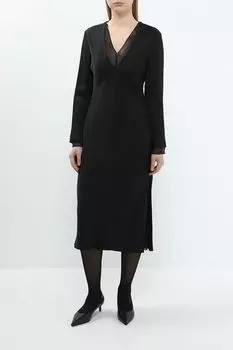 Платье с v-вырезом приталенное Calvin Klein