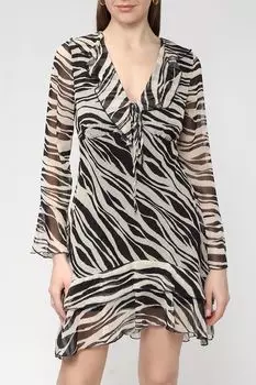 Платье с V-вырезом с оборками Rinascimento