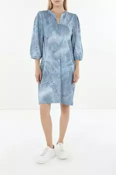 Платье с V-вырезом с принтом Monari