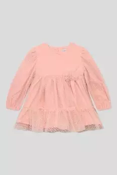 Платье с воланами и сеткой Mayoral