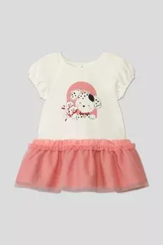 Платье с воланом из сетки с принтом Mayoral