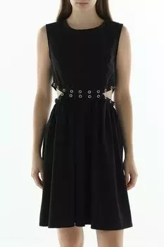 Платье с вырезами на талии и заклепками Loft