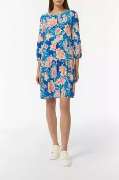 Платье с заниженным талией с принтом Comma