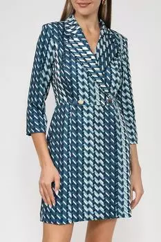 Платье с запахом и принтом Rinascimento