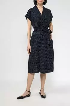 Платье с запахом в мелкий горох Auranna