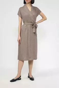 Платье с запахом в мелкий горох Auranna