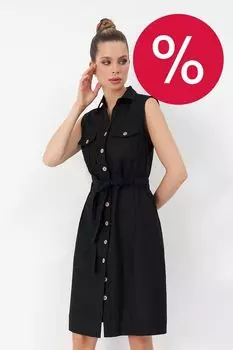 Платье-сафари с поясом ElectraStyle