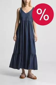 Платье-сарафан джинсовый расклешенный Emme Marella