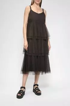 Платье-сарафан на бретельках с воланами из сетки Marc Aurel