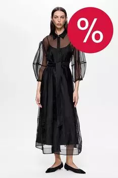 Платье шелковое с верхом из органзы DREAMS by Alena Akhmadullina