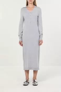 Платье шерстяное с v-вырезом Calvin Klein