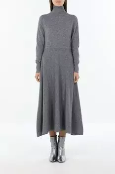 Платье шерстяное с воротником стойкой расклешенное SABRINA SCALA