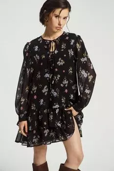 Платье свободного кроя с принтом Nume