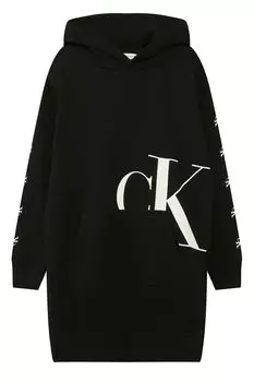 Платье-толстовка с монограммой бренда Calvin Klein Jeans