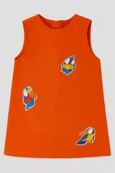 Платье-трапеция с попугаями EVIKA KIDS