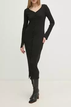 Платье трикотажное на пуговицах Calvin Klein Jeans