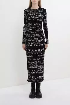Платье трикотажное облегающее с принтом Desigual