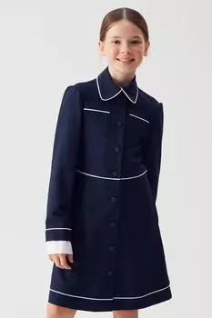 Платье трикотажное с контрастной отделкой Smena