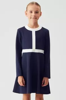 Платье трикотажное с контрастной отделкой Smena